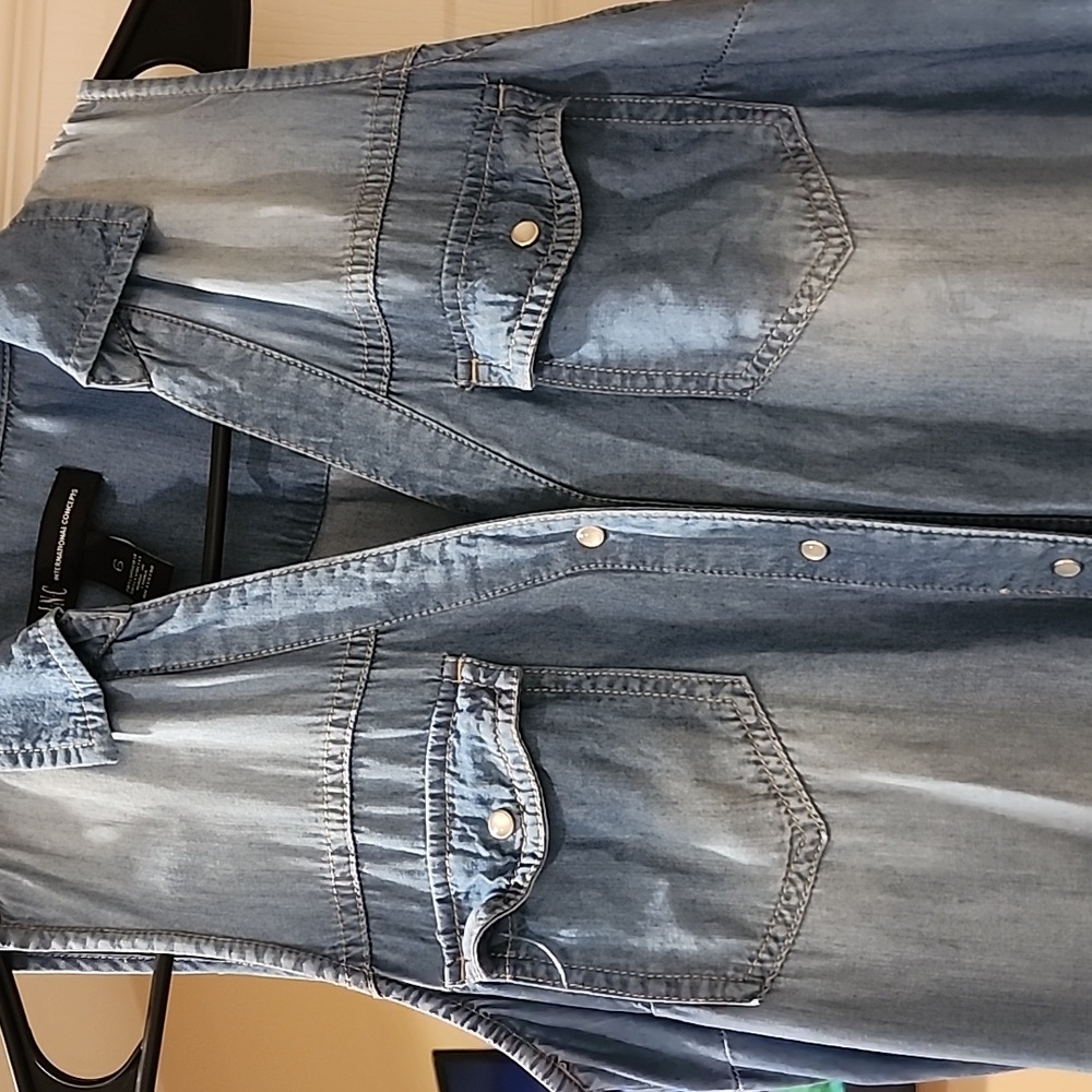 INC size 6 denim dress pre owned